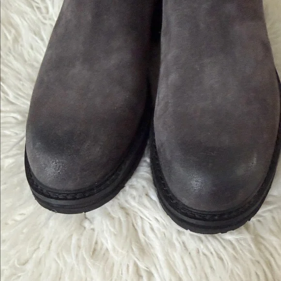 Karl Lagerfeld Gray Men's Suede Leather Boots Size 9.5 NWOT